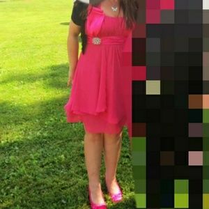 Hot pink formal dress